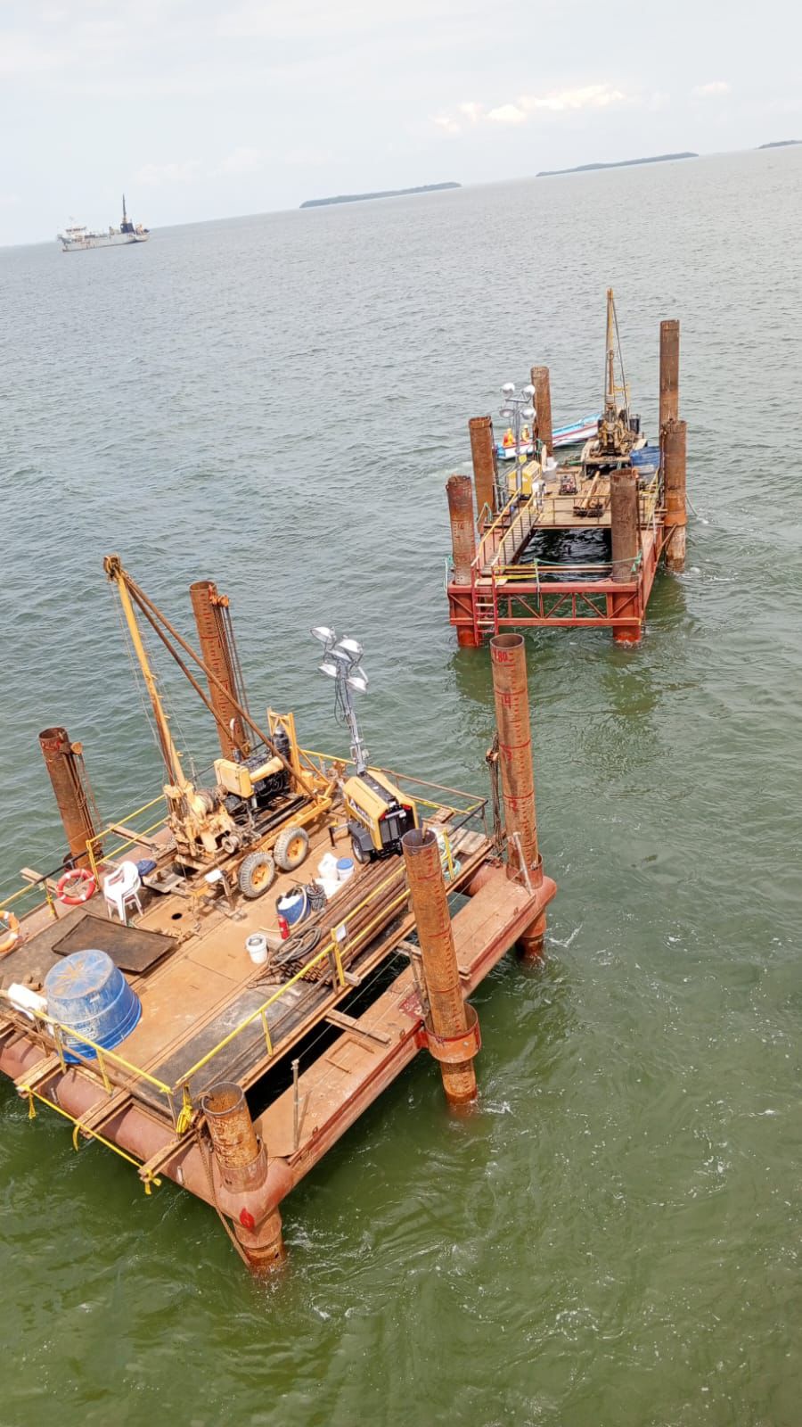 Sondeo exploratorio en el mar